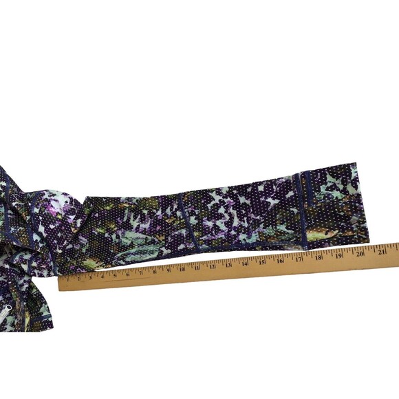 Lululemon Define Jacket Womens 4 Floral Full Zip Thumb Holes Purple Green - Picture 8 of 10